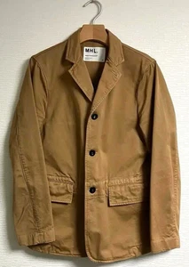 MHL Margaret Howell Cotton Twill Work Jacket Coverall Size: S Men's Brown - Picture 1 of 15