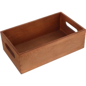 Solid Wood Storage Box Sundries Accessory Desktop Crate Container - Picture 1 of 12
