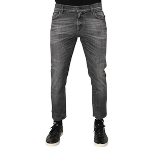 DOLCE & GABBANA Jeans Grey Cotton Denim Slim Fit Distressed Pants IT50/W36/L 900 - Picture 1 of 13