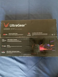 LG 32" Ultra-Gear QHD (2560 x 1440) Gaming Monitor, 165Hz, 1ms, 32GN600-B, Used - Picture 1 of 6