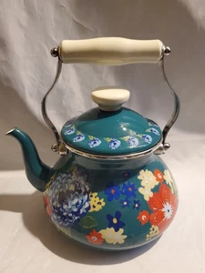 Dazzling Dahlias Tea Kettle By The Pioneer Woman 8" Tall - Picture 1 of 9