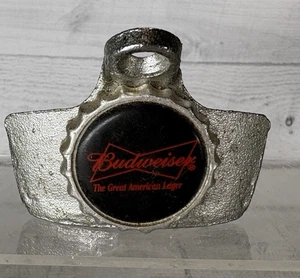 Vintage Budweiser THE GREAT AMERICAN LAGER  Metal Wall Mount Bottle Cap Opener - Picture 1 of 10