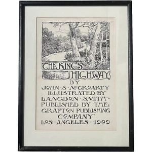 1909 Langdon Smith Illustration Kunst Gemälde The King's Highway Californiana - Bild 1 von 16
