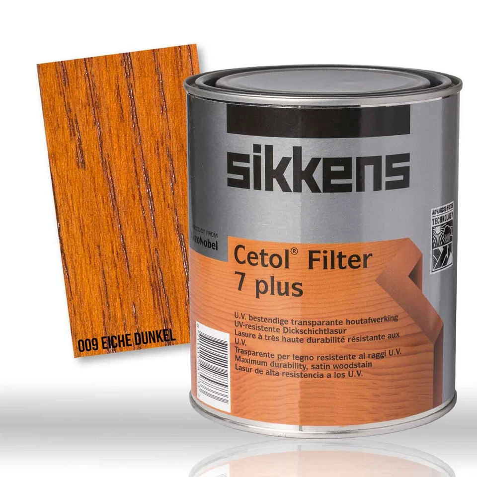 Sikkens Cetol Filter 7 Plus dunkle Eiche Streichlasur Dickschicht 1000ml - Bild 1 von 1