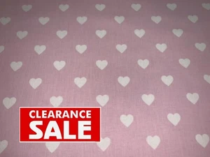 Laura Ashley Kids Hearts Pink Craft Curtain Fabric SOLD PER METRE 😊  - Picture 1 of 5