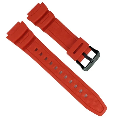 Casio Pulsera de Reloj AE-1000W AE-1100W Resina Replacement Banda Rojo - Imagen 1 de 2
