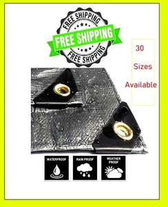 Extra Heavy Duty Tarp. Water Proof. UV Blocking. 12Mil Thick Free Shipping - Picture 1 of 6