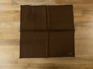 DRAKE'S of London solid brown wool silk blend pocket square authentic - Picture 1 of 4