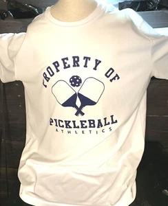 Pickle Ball T-Shirt Property Of Pickleball Leichtathletik Herren L weiß T-Shirt - Bild 1 von 5