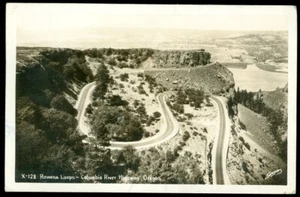 ECHTFOTO POSTKARTE - ROWENA LOOPS, COLUMBIA RIVER, OREGON - Bild 1 von 1