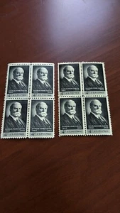 Charles Evans Hughes 4 Cent USA Briefmarke, ZWEI Viererblöcke, postfrisch - Bild 1 von 1