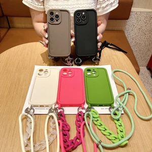 Bandolera Silicona con Collar y Cordón para iPhone 16 Pro Max 15 14 13 - Imagen 1 de 27