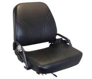 Asiento de carretilla elevadora universal vinilo negro con restricciones de cadera | Se adapta a todos los modelos | 2300 - Imagen 1 de 3