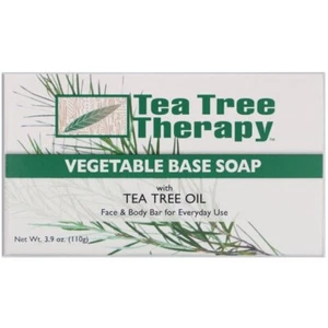 Tea Tree Therapy Vegetable Base Soap with Tea Tree Oil Body Bar 3.9 oz Pack of 6 - Picture 1 of 4
