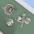 Basketball Keychain 6pcs Retro Charm Alloy Pendant for DIY Necklace Bracelet