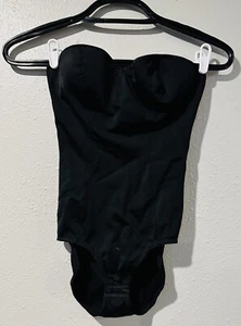 DR. REY SHAPEWEAR Women's Halter 34AB Bodysuit Black Button Close - Picture 1 of 2