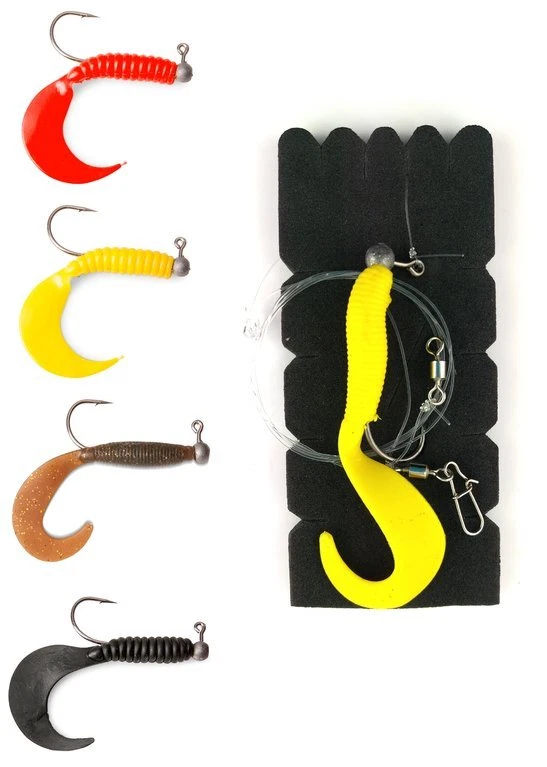 AQUANTIC Einzel-Twister Rig, Twistervorfach Twister, Gancio 2/0, Esche Merluzzo - Bild 1 von 1