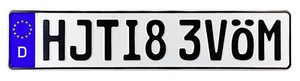 MOVE BITCH German License Plate - Picture 1 of 3