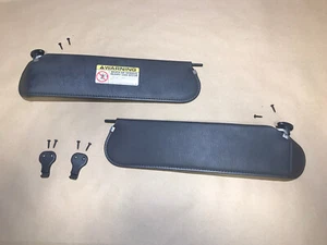 Jeep Wrangler TJ 1997-2002 Complete Agate Sun Visor Set With Mounting Hardware  - Foto 1 di 1