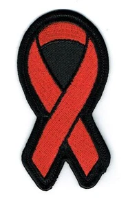 RED RIBBON AIDS, SUBSTANCE ABUSE, VASCULITIS PATCHES, AWARENESS PATCHES - Picture 1 of 1