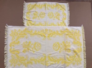 Lady Pepperell Vintage Yellow Rose Towels - Picture 1 of 8