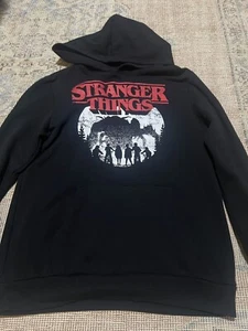 Old Navy Boys Stranger Things Black Hoodie Size XL(14-16) - Picture 1 of 5