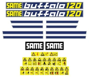 SAME BUFFALO 120 Traktor Aftermarket Aufkleber Aufkleber Adesivo Sticker Set - Bild 1 von 2