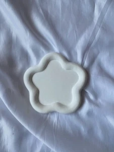 White Gypsum Storage Flower Dish Tray - Picture 1 of 2