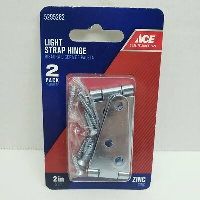 Paquete de 2 bisagras de correa de luz ACE de zinc 2" #5295282 Foto 1 de 2
