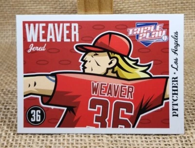 Tarjeta de béisbol 2012 Panini Triple Play Jered Weaver #39 Angels A1 Foto 1 de 2