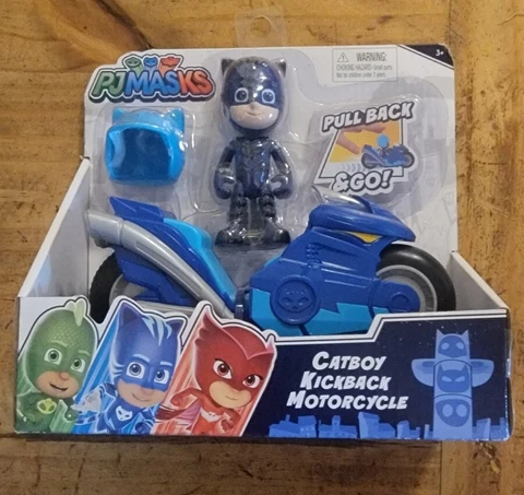 PJ Masks Pull Back & Go CATBOY Kickback Motorcycle Kids Toy BRAND NEW FREE SHIP Cover