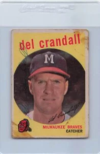 1959 Topps #425 Del Crandall Braves Signed Auto *G2928 - Picture 1 of 2
