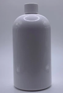 Weiße runde PETE Kunststoffflasche mit Verschluss und Einsatz 16 oz - 7 Flaschen Set  - Bild 1 von 1