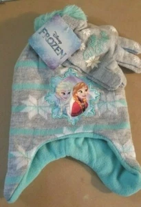 Disney FROZEN Winter Hat and Mitten Gloves Set Girls Elsa Cute NEW With TAGS - Picture 1 of 5