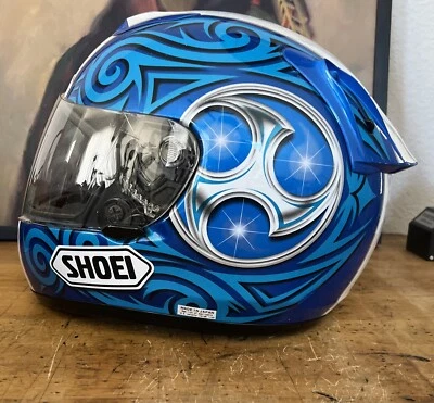 Casco completo de motocicleta Shoei X-11 Kagayama 2 cara vintage/azul talla L Foto 1 de 4