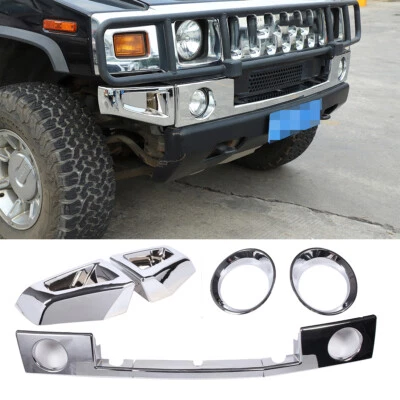 7x Kit de molduras de parachoques delantero y cubierta lateral cromadas para Hummer H2 SUV SUT 2003-2009 Foto 1 de 4