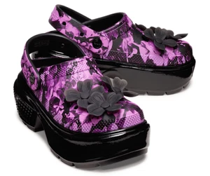 Crocs STOMP HYPER FLORAL CLOG Black / Multi Unisex Size M9/W11 - Picture 1 of 1