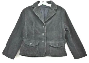 United Colors Of Benetton Women Notch Lapel 3-Button Corduroy Blazer Jacket - Picture 1 of 12