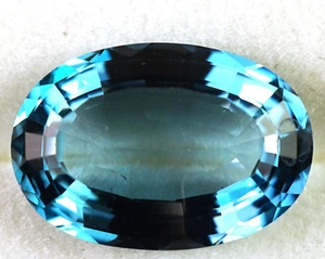 BLAUTOPAS facettierter Stein (#02) 14x10 mm 6,25 ct. London - himmelblau - Bild 1 von 1
