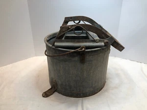 Vintage Dobbins Wringer Roller Mop Oval Bucket Galvanized Metal - Picture 1 of 10