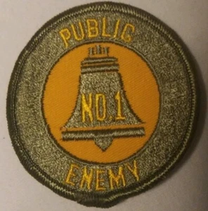 NEW old stock PUBLIC ENEMY #1 Vintage Spoof Patch NOS 70s no.1 Ma Bell - Picture 1 of 2