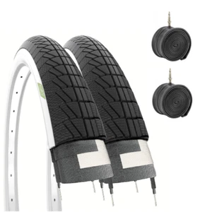 2 COPERTONI 20 X 1.75 BIANCO NERI + CAMERE CITYBIKE GRAZIELLA GOMME BICI 47-406 - Bild 1 von 6