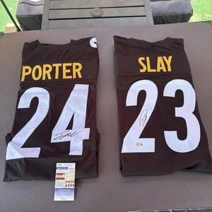 Joey Porter Jr & Darius Slay Jr Signed XL Custom Steelers Jerseys-JSA/Beckett - Picture 1 of 11