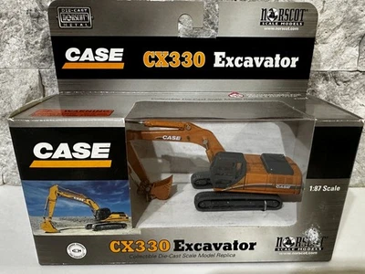 CASE CX330 Excavator 1:87 Die-Cast Norscot Model Collectible Movable Tracks NOS - Image 1 of 4
