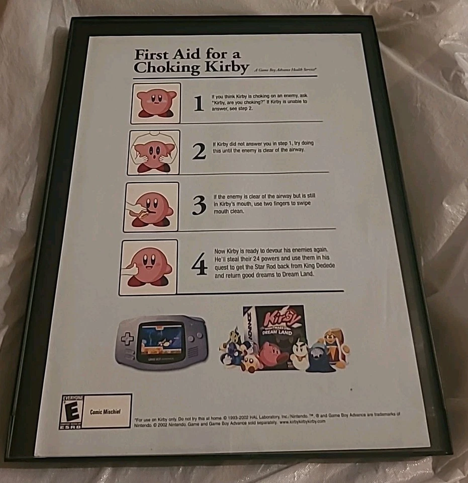 Kirby Nightmare In Dream Land Vintage Print Ad Framed 8.5x11 2003 - Image 1 of 1