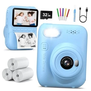 Kids Instant Print Digital Camera, Portable Travel Camera Toy with 1080P - Picture 1 of 7
