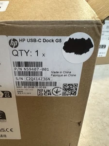 HP 26D32AA USB-C Dock G5 Bundle - Station d'accueil HP pour ordinateur portable double moniteur... - Photo 1/11