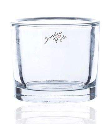 SANDRA RICH, Glasübertopf "cylindrical heavy Pot H 8cm/9cm" Windlicht Vase Glas - Bild 1 von 3