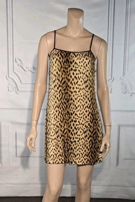 Jaclyn Smith Vintage 90s Y2K Cheetah Leopard Print Nightgown Lingerie sz S - Image 1 of 2