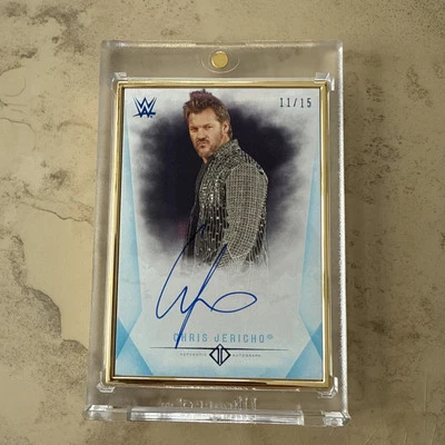 2019 Topps WWE Transcendent Chris Jericho On Card Blue Auto /15 - Image 1 of 2